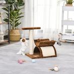 TRUUSK Krabpaal Speelboom - Kattenkrabpaal Met Bal - Bruin L, Dieren en Toebehoren, Konijnen