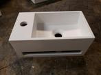Hangend toiletfontein 36 met handdoekhouder - Mat wit