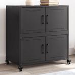 vidaXL Dressoir 68x39x72 cm staal zwart, Huis en Inrichting, Kasten | Dressoirs, Verzenden, Nieuw, 50 tot 100 cm, Metaal