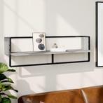 vidaXL Wandschap met stang 100x25x30 cm grijs sonoma, Huis en Inrichting, Woonaccessoires | Wandplanken en Boekenplanken, Verzenden