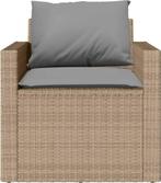 vidaXL 4-delige Loungeset met kussens poly rattan beige, Tuin en Terras, Tuinsets en Loungesets, Ophalen of Verzenden, Nieuw