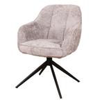 Eetkamerstoel met armleuning | Stof | Grijs | DS4U Joy, Huis en Inrichting, Stoelen, Ophalen of Verzenden, Nieuw, Grijs