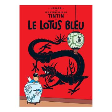 Kuifje Le Lotus Blue Poster 40 x 60 cm