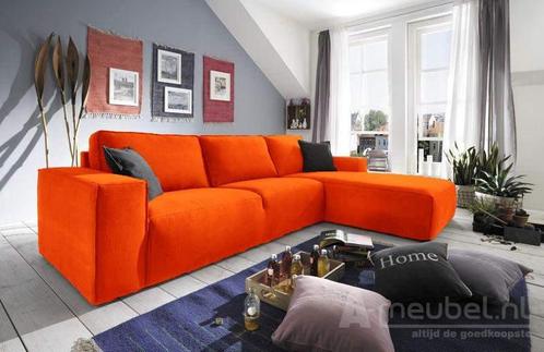 Loungebank Marle - hoekbanken - Oranje, Huis en Inrichting, Banken | Sofa's en Chaises Longues, Nieuw, Stof