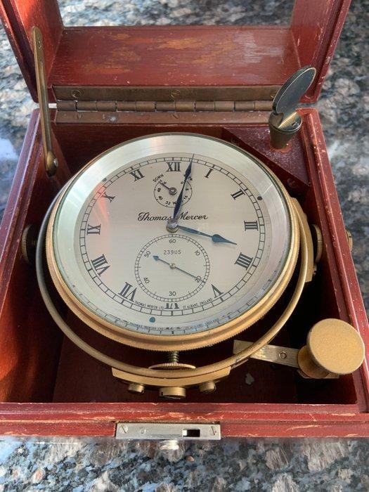 Tweedaagse scheepschronometer - Messing, Glas, Hout -, Antiek en Kunst, Antiek | Klokken
