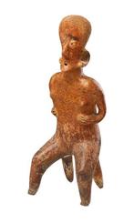 Nayarit, Westkust van Mexico Terracotta Vrouwelijk figuur.