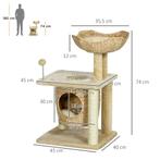 TRUUSK Katten Krabpaal Klein, 74 Cm Kattenboom Met Kattenhol, Dieren en Toebehoren, Katten-accessoires, Verzenden, Nieuw