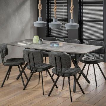 Hemlock eettafel beton 190 cm  - OUTLET B beschikbaar voor biedingen