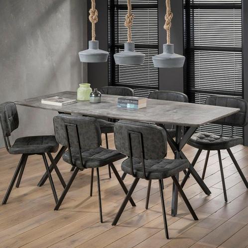 Hemlock eettafel beton 190 cm  - OUTLET B, Huis en Inrichting, Stoelen, Grijs, Nieuw, Ophalen of Verzenden