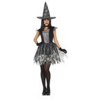 Heks Halloween Kostuum Dames Zilver, Verzenden, Nieuw