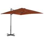 vidaXL Zweefparasol met aluminium paal 250x250 cm, Tuin en Terras, Parasols, Verzenden, Nieuw, 2 tot 3 meter, Zweefparasol