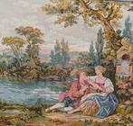 scena galante - Wandtapijt - 340 cm - 140 cm - Aan het meer, Antiek en Kunst