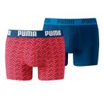 Puma Boxershort 2Pack GRAPHIC PRINT Red / Blue