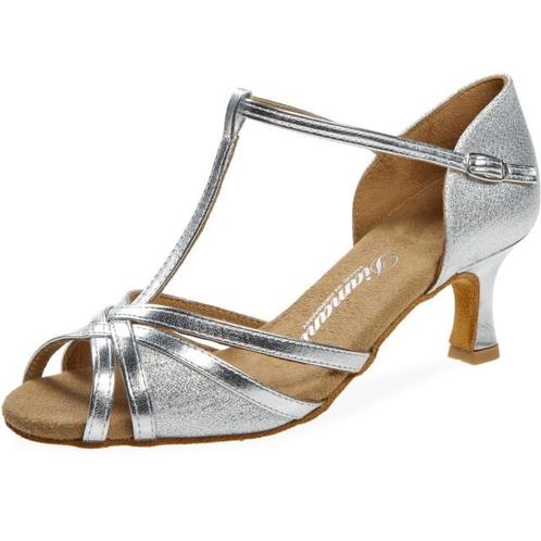 Dames Latin Zilverkleurig dansschoenen 205-077-045, Sport en Fitness, Ballet, Verzenden