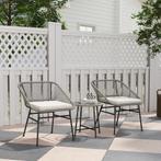 TRUUSK Polyrattan Tuinmeubelset, Outdoor Lounge Balkonmeubil, Verzenden, Nieuw