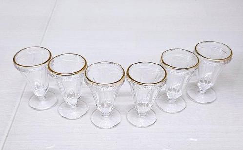 Drinkservies voor 6 (6) - Glas, Kristal - 6 kristallen, Antiek en Kunst, Antiek | Meubels | Tafels