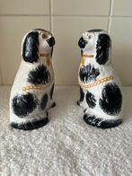 Beeld, 2 staffordshire honden - 17 cm - Aardewerk