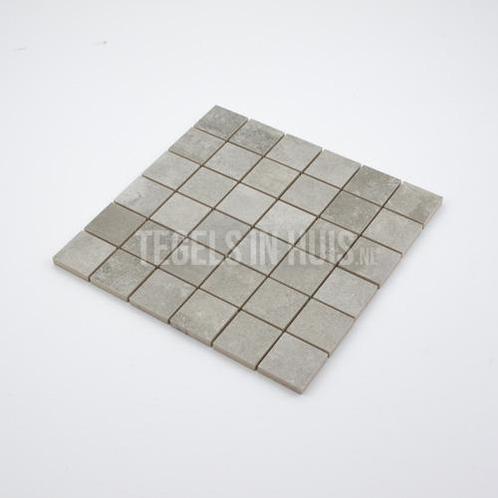 Mozaiek tegel grijs 5x5 cm keramiek, Doe-het-zelf en Verbouw, Tegels, Nieuw, 10 m² of meer, Keramiek, Ophalen of Verzenden