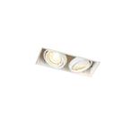 Inbouwspot wit GU10 draai- en kantelbaar trimless 2-lichts -, Nieuw, Overige materialen, Modern