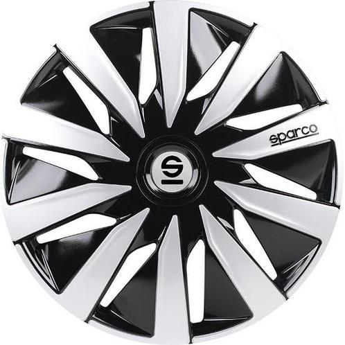 Sparco Wieldoppen Lazio - 16 inch - Zwart/Zilver, Auto diversen, Auto-accessoires, Zo goed als nieuw, Ophalen of Verzenden