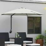 vidaXL Tuinparasol Beige en zwart 248 x 248 x 148 cm, Tuin en Terras, Verzenden, Nieuw, 2 tot 3 meter