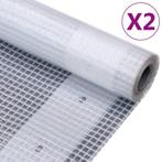 vidaXL Dekzeilen 2 st Leno 260 g/m² 1,5x15 m wit, Verzenden, Nieuw