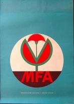 Een vintage poster van de MFA uit Portugal (lijst optie), Verzamelen, Verzenden, Nieuw, Overige onderwerpen, Met lijst