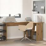 vidaXL Hoekbureau met Opslag Artisan Eiken 142x102x73 cm, Verzenden, Nieuw