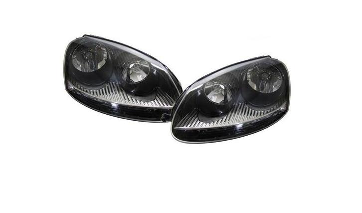 GTI Look Koplampen Zwart voor Volkswagen Golf 5 & Jetta 3, Auto diversen, Tuning en Styling, Ophalen of Verzenden
