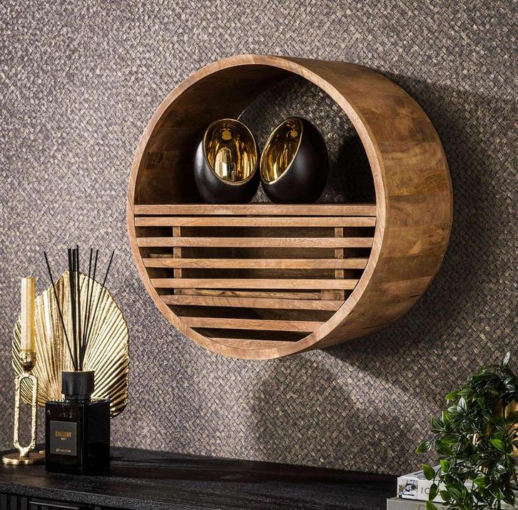 Rond wandschap Danique Ø50, Huis en Inrichting, Woonaccessoires | Wandplanken en Boekenplanken, Verzenden