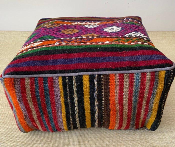 Kelim Poef - Kelim - 48 cm - 48 cm, Huis en Inrichting, Stoffering | Tapijten en Kleden
