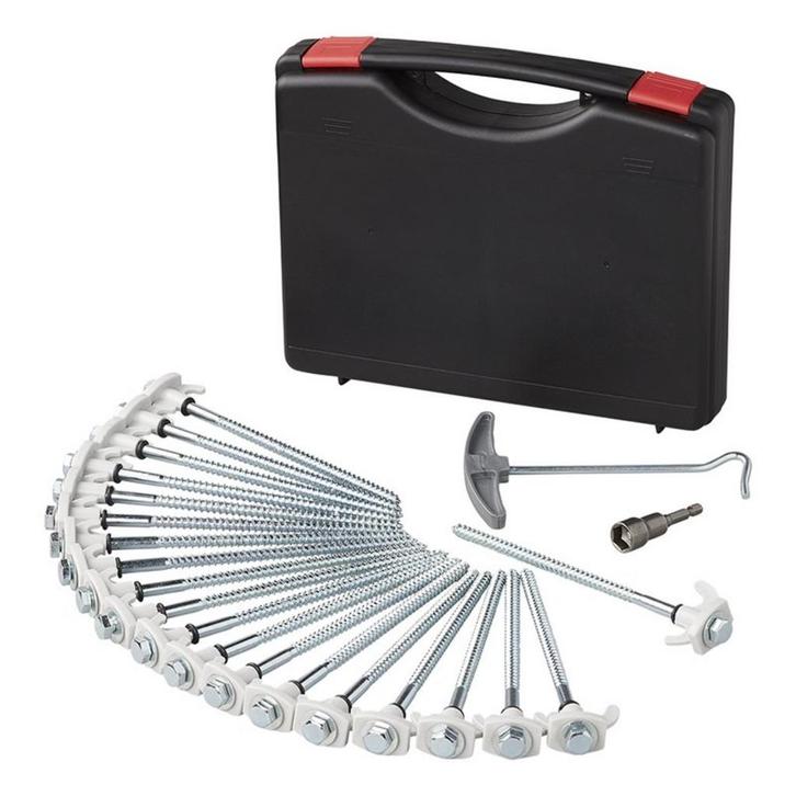 ProPlus Schroefbare tentharingen set - metaal - 20 cm - 2..., Caravans en Kamperen, Kampeeraccessoires, Nieuw, Ophalen of Verzenden