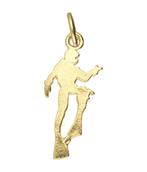 Gouden Duiker plat ketting hanger, Verzenden, Nieuw