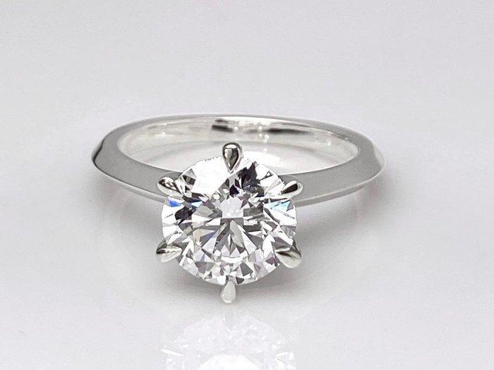 Ring - 14 karaat Witgoud - 2.55ct. tw. Diamant (Lab-grown), Sieraden, Tassen en Uiterlijk, Ringen