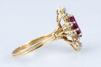 Ring - 18 karaat Geel goud - 0.95ct. tw. Robijn - Diamant, Sieraden, Tassen en Uiterlijk, Ringen, Nieuw