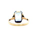 Ring met blauwe spinel 12 krt, Ophalen of Verzenden, Nieuw