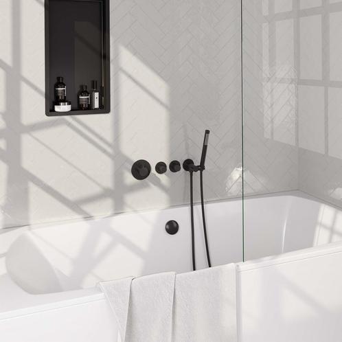 Inbouwthermostaat set Brauer Black Edition Incl Badafvoer, Doe-het-zelf en Verbouw, Sanitair, Kraan, Nieuw, Ophalen of Verzenden