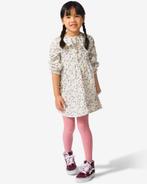HEMA Kinderjurk mousseline bloemen gebroken wit, Verzenden, Nieuw