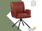 Leren draaibare eetkamerstoel Elite - Granada Rouge (rood), 60 tot 90 cm, Nieuw, Leer, Ophalen of Verzenden