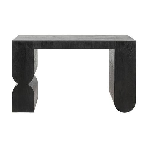 *WOONWINKEL* Kare Design Curve Black Sidetable Zwart Hout, Huis en Inrichting, Tafels | Sidetables, Nieuw, Verzenden