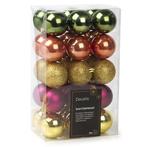 Kerstballen set | Decoris | Ø 6 cm | 30 stuks (5-kleurig), Diversen, Verzenden, Nieuw