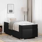 vidaXL Bedframe met matras Zwart 90 x 200 cm Stof, Verzenden, Nieuw, Zwart, Stof