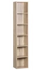 Boekenkast met 6 Vakken – Smalle Moderne Opbergkast, Huis en Inrichting, Kasten | Boekenkasten, Verzenden, Nieuw