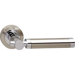 Intersteel Deurkruk / Deurklink Birgit op rozet chroom/mat, Doe-het-zelf en Verbouw, Hang- en Sluitwerk, Nieuw, Ophalen of Verzenden