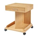 [en.casa] Bijzettafel op wielen Jokkmokk 56,5x43x43 cm bambo, Verzenden, Nieuw