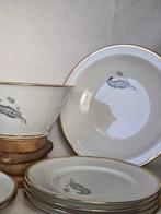 P.L Limoges france au drapeau Français - à décor de plumes, Antiek en Kunst, Antiek | Meubels | Tafels