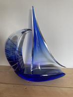 Murano - Mariano Moro - Beeld, Barca a Vela in Vetro - 43 cm