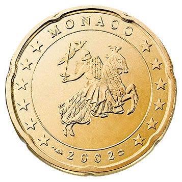 Monaco 20 Cent 2002 UNC, Postzegels en Munten, Munten | Europa | Euromunten, Verzenden