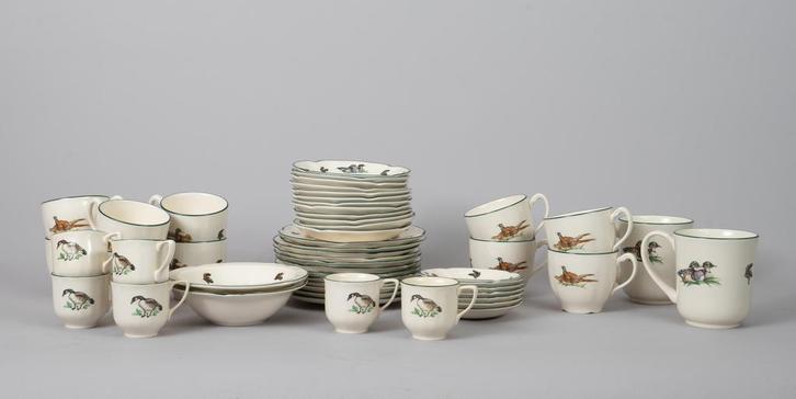 51- delig serviesgedeelte, Johnson Brothers model Brookshire, Antiek en Kunst, Antiek | Servies compleet