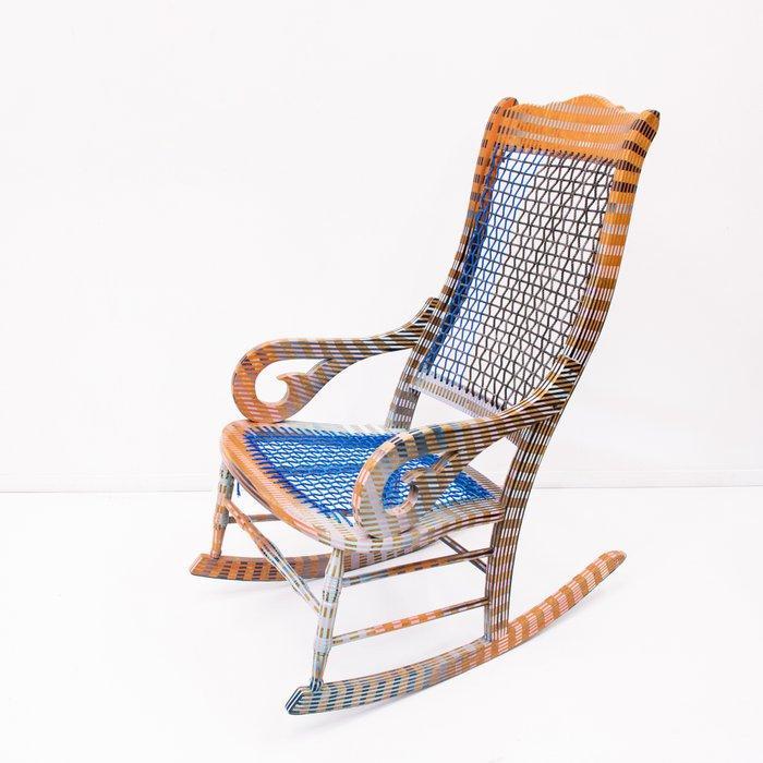 Studio Simone Post - Simone Post - Schommelstoel - Hout,, Antiek en Kunst, Kunst | Designobjecten